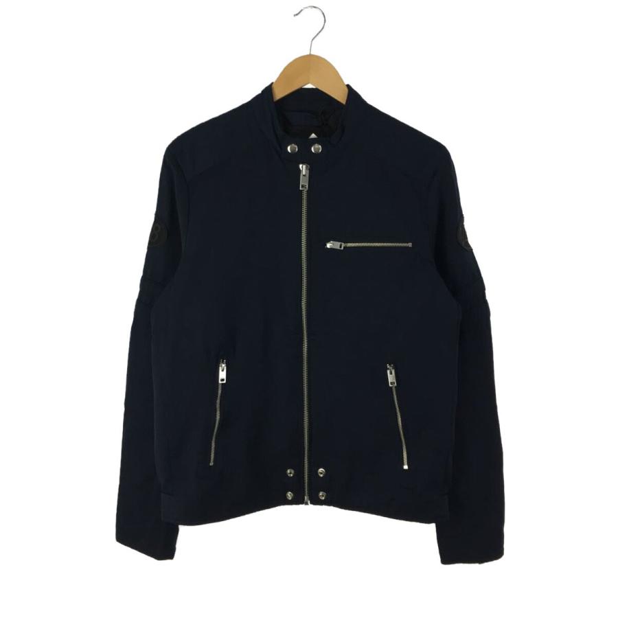 DIESEL JGLORY GIACCA JACKET/シングルライダースジャケット/L/ナイロン/ネイビー 2319042605554