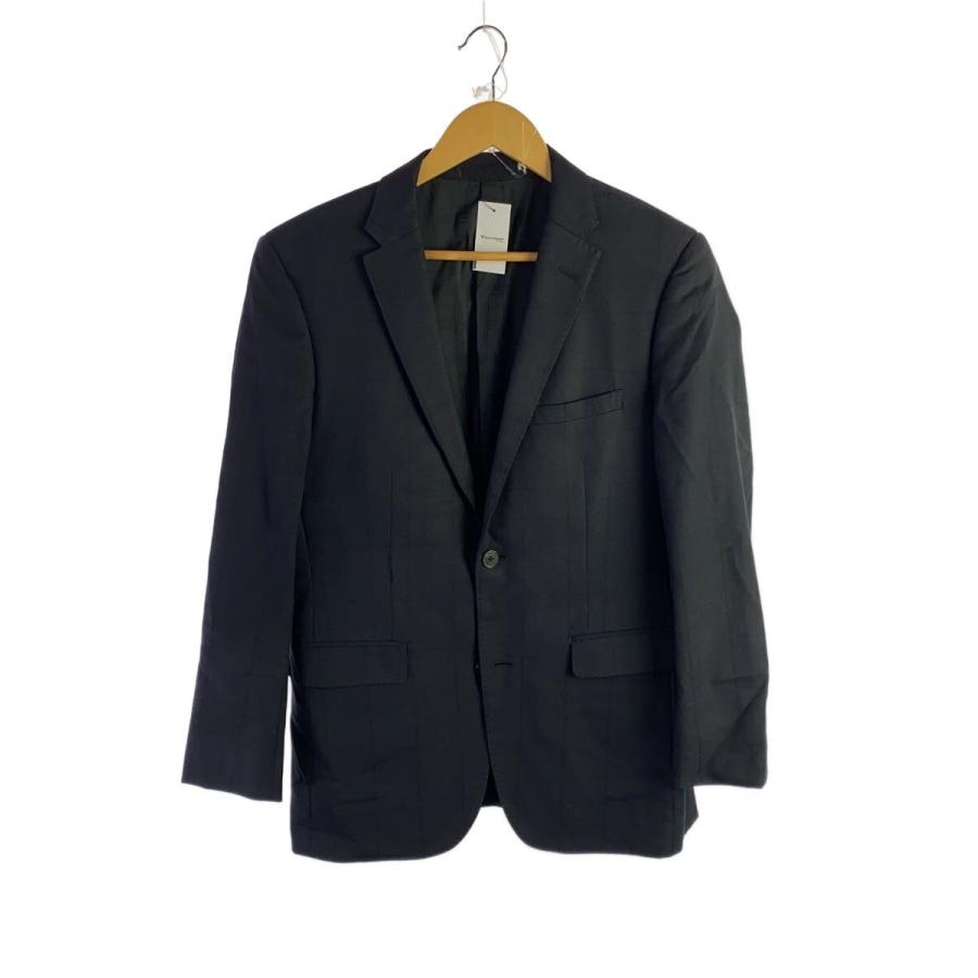 BURBERRY BLACK LABEL / テーラードジャケット/36/ウール/NVY/チェック BURBERRY BLACK LABEL◇テーラードジャケット/L/ウール/NVY/チェック