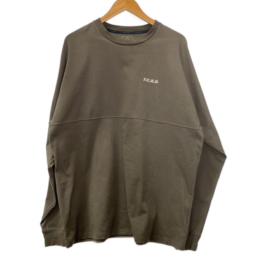 F.C.R.B.(F.C.Real Bristol)◇BIG LOGO L/S BAGGY TEE/XL/コットン/KHK