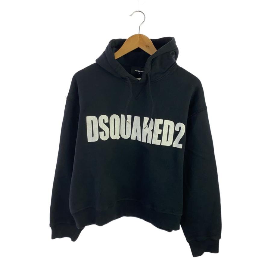 DSQUARED2◇パーカー/L/コットン/BLK/プリント/S25030 : セカンド 