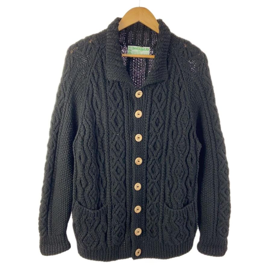 INVERALLAN◇カーディガン(厚手)/--/ウール/BLK/無地// : セカンド