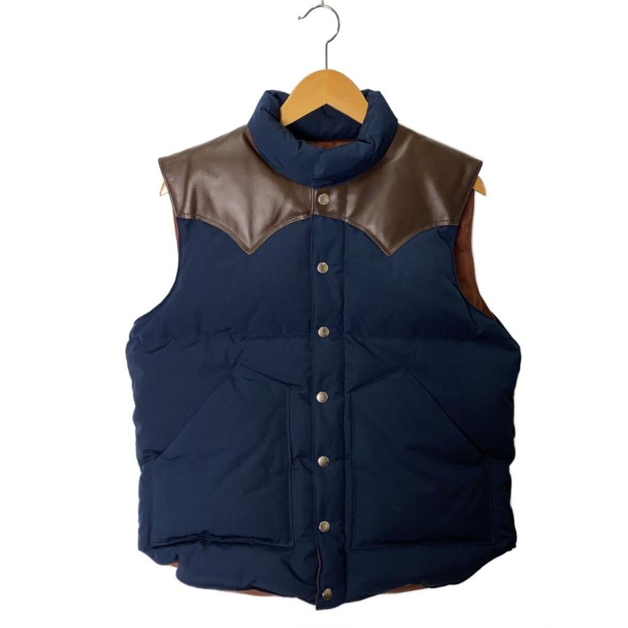 SUGAR CANE◇ダウンベスト/L/ポリエステル/NVY/無地/SC15222