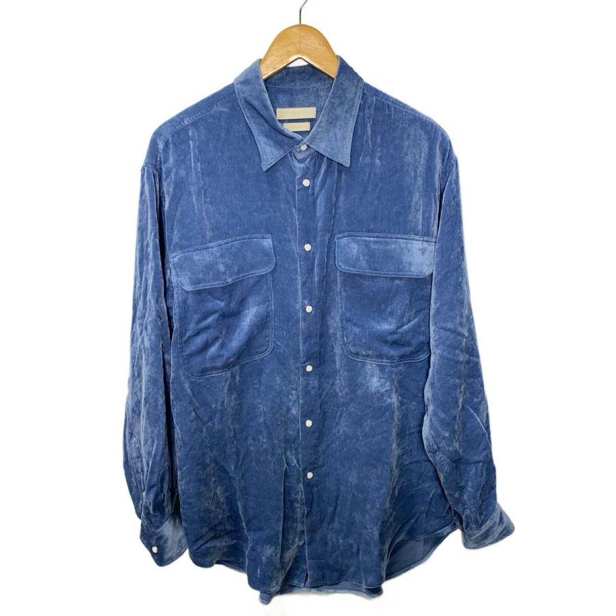 YOKE◇長袖シャツ/2/レーヨン/BLU/無地/YK25FW01084SH : セカンド