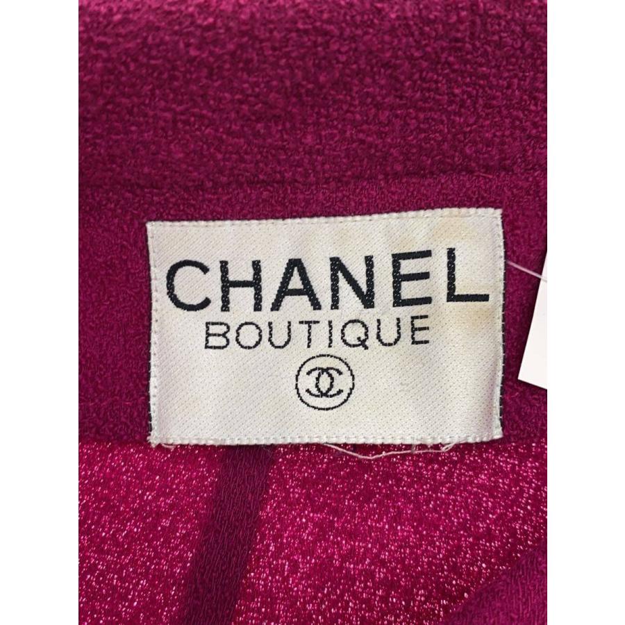 CHANEL◆コート/--/ウール/PNK/無地