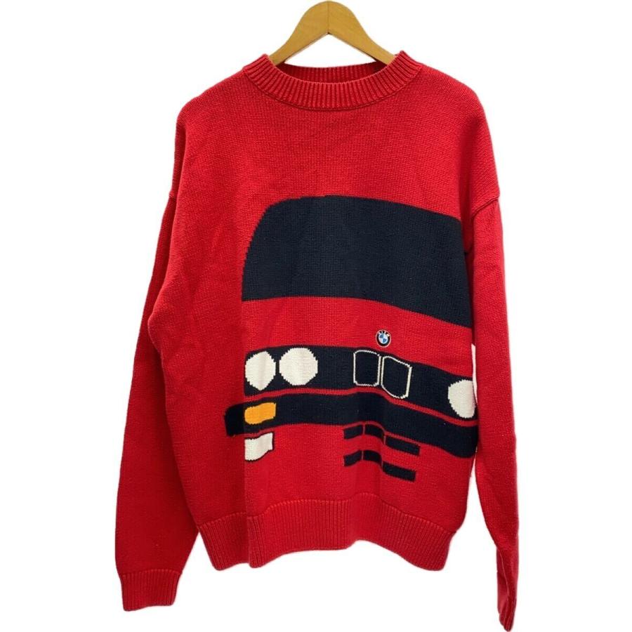 KITH◇ニット・セーター(厚手)/M/コットン/RED/総柄/20-080-060-0009-4
