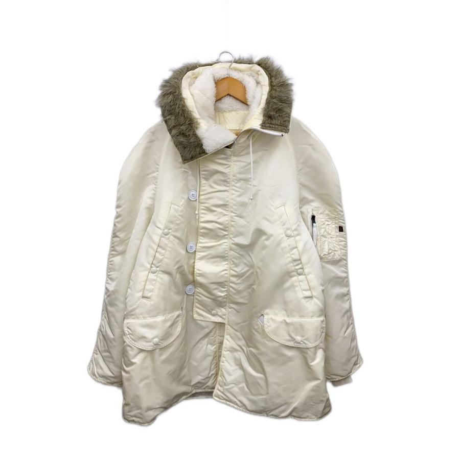 ALPHA INDUSTRIES◇N-3B/フライトジャケット/L/ナイロン/WHT
