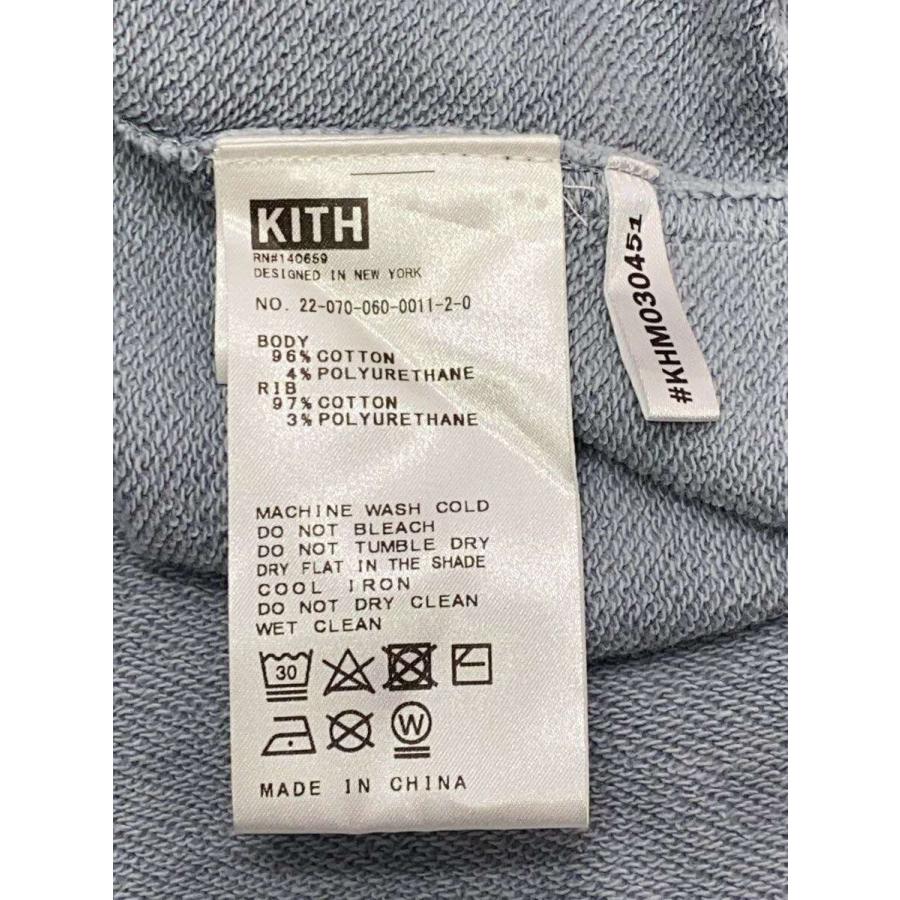 KITH◇ジップパーカー/L/コットン/BLU/無地/22-070-060-0011-2-0