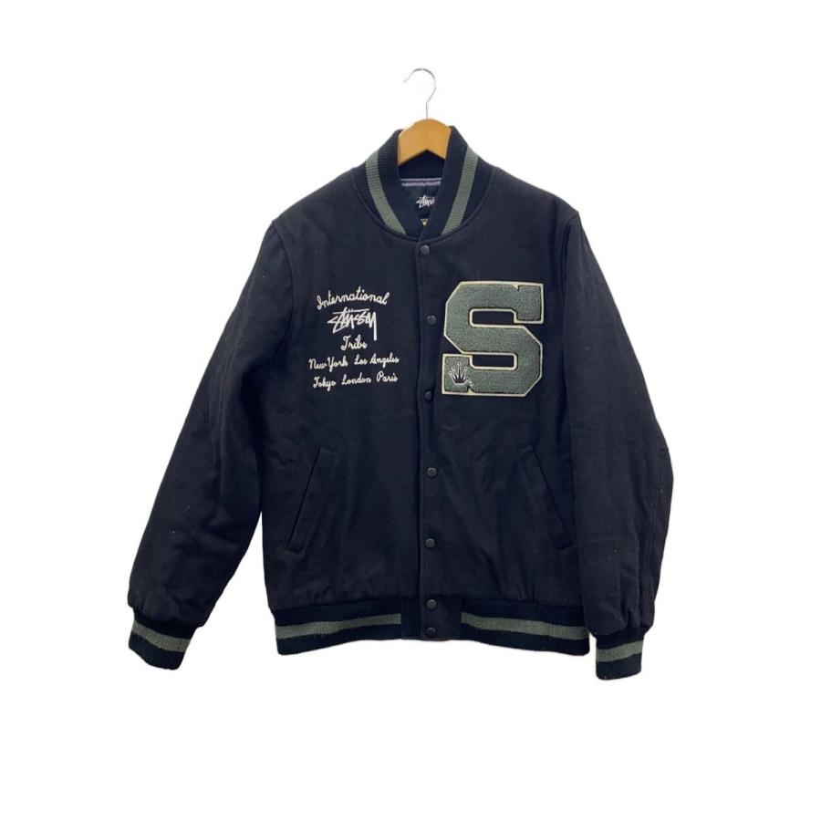 STUSSY◇スタジャン/M/ウール/BLK/115255// : セカンドストリートYahoo