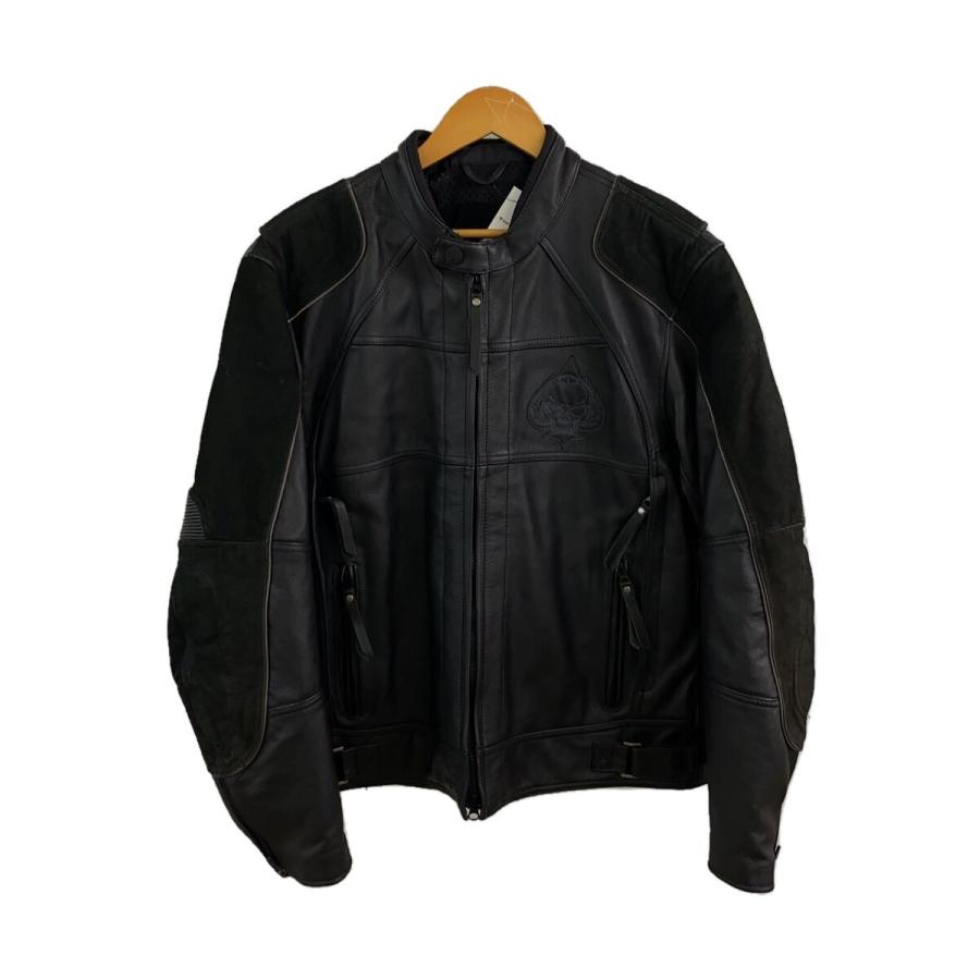 新品 Harley-Davidson 2WAYライダースレザージャケット 2XL HARLEY DAVIDSON◇レザージャケット・ブルゾン/L/レザー/BLK/97088