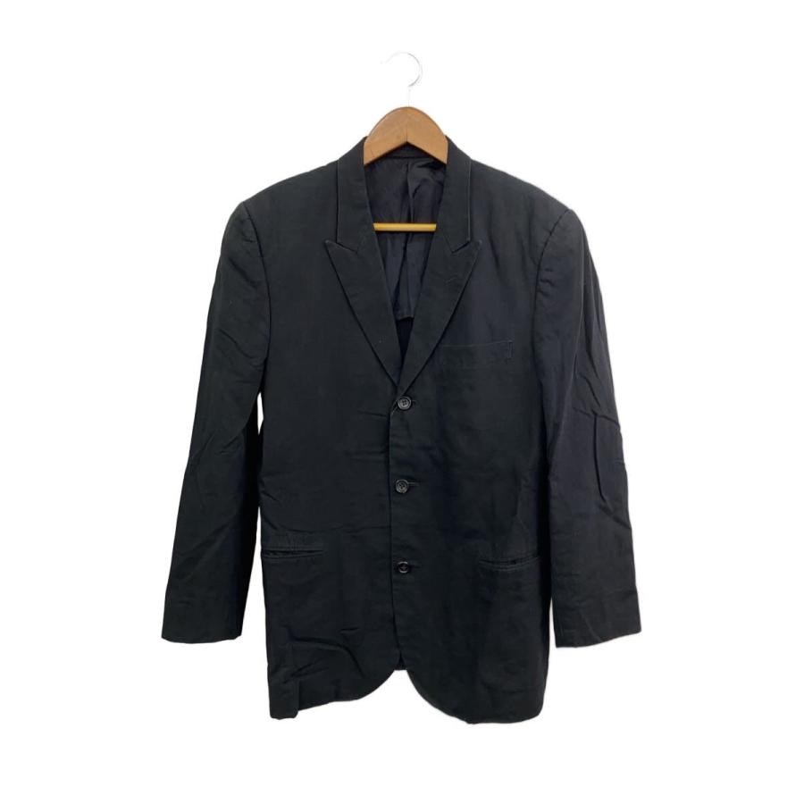 COMME des GARCONS HOMME◇テーラードジャケット/S/コットン/BLK/無地