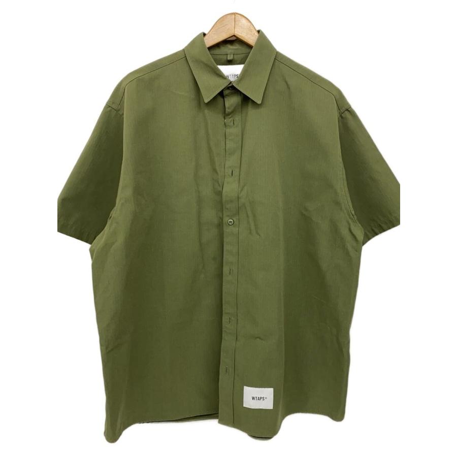 WTAPS シャツ　半袖　XL WTAPS◇半袖シャツ/3/ポリエステル/GRN/231TQDT-SHM02 : セカンド