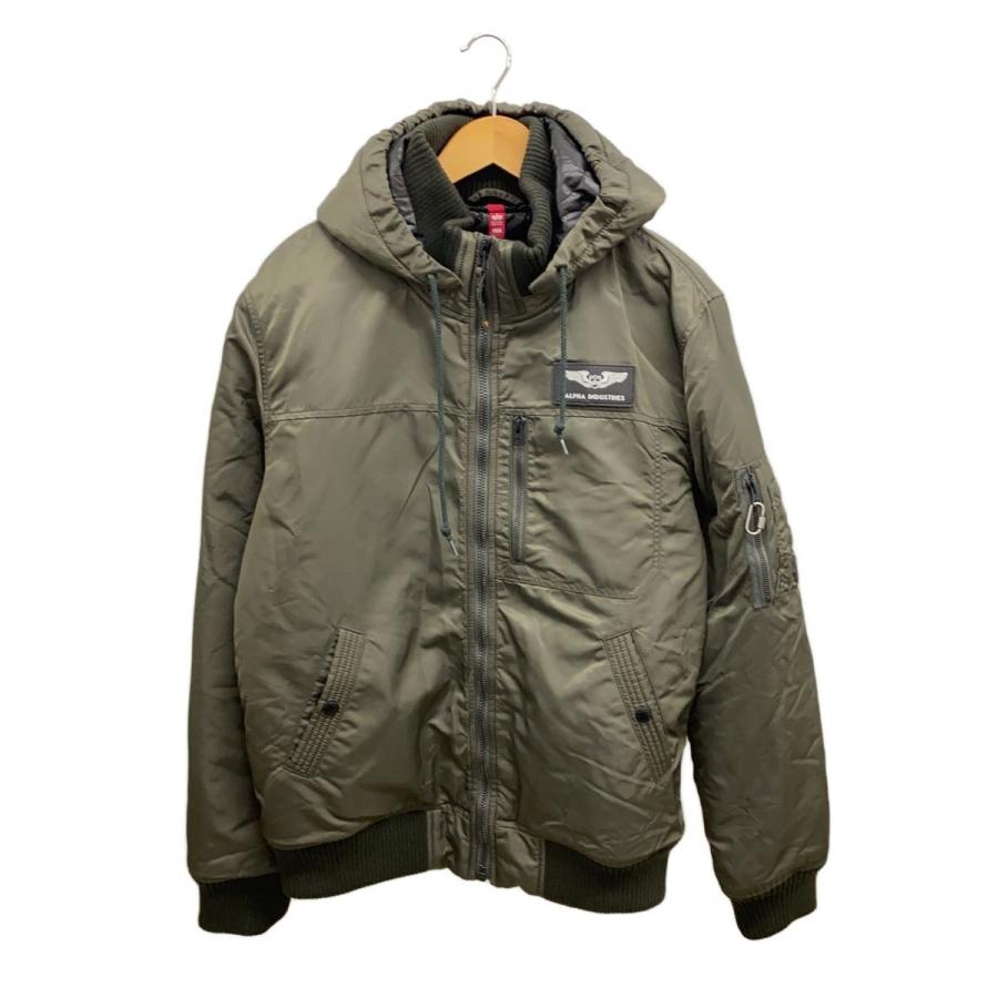ALPHA INDUSTRIES フーデッドリブジャケット カーキ Alpha Industries（アルファ・インダストリーズ） フーデッド リブ