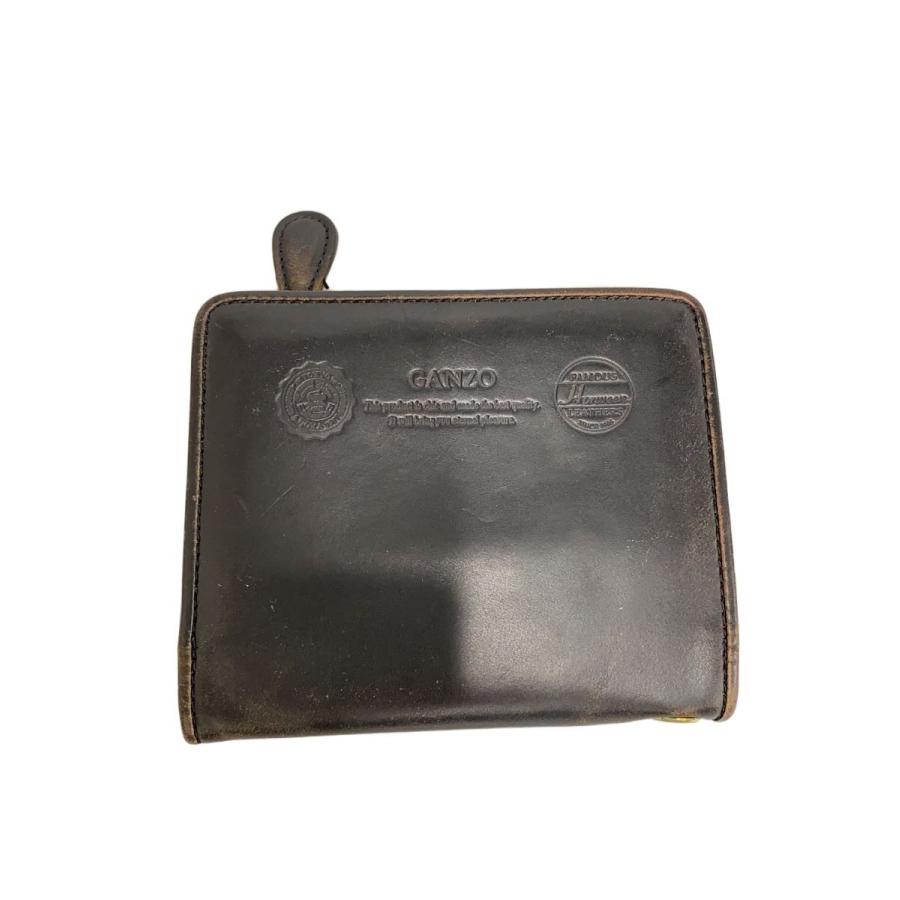 GANZO レザーブラック 二つ折り財布 GANZO◇2つ折り財布/レザー/BLK/メンズ// : セカンドストリートYahoo