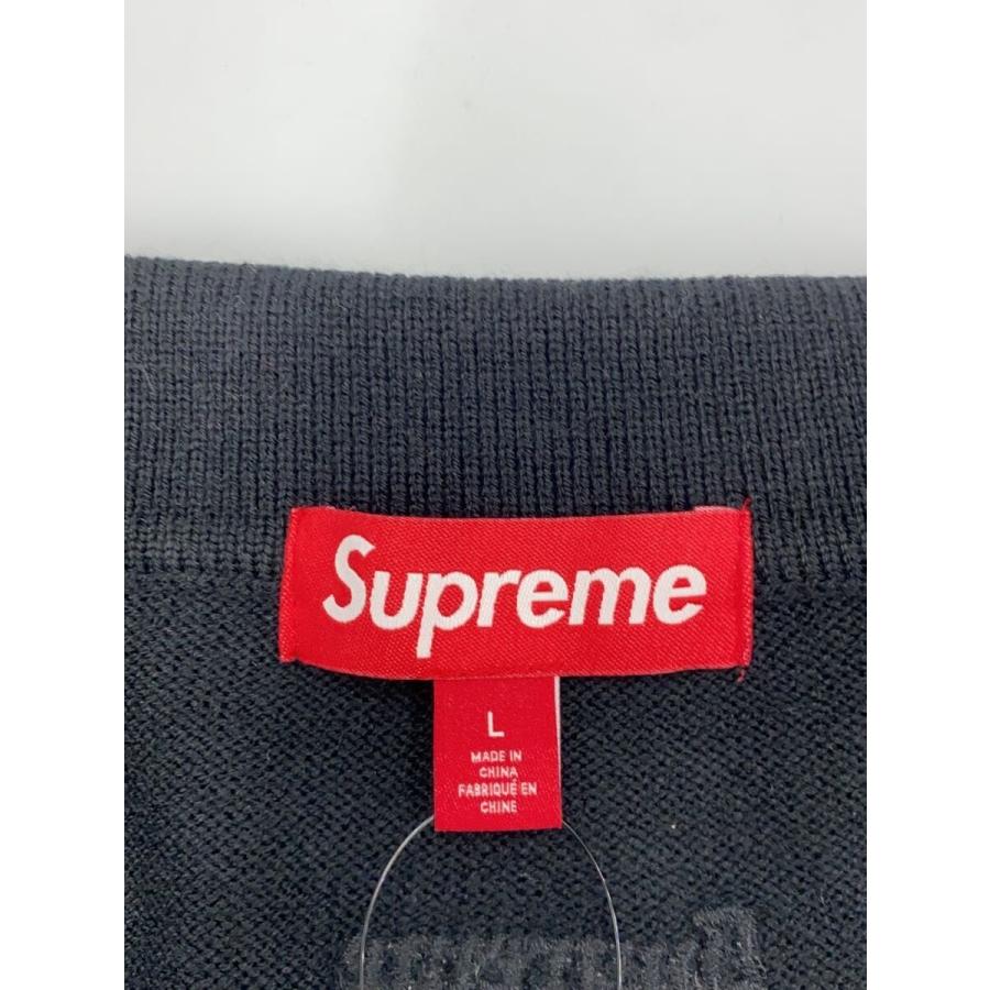 Supreme◇ポロシャツ/L/アクリル/BLK/26SS/Beaded Zip Polo