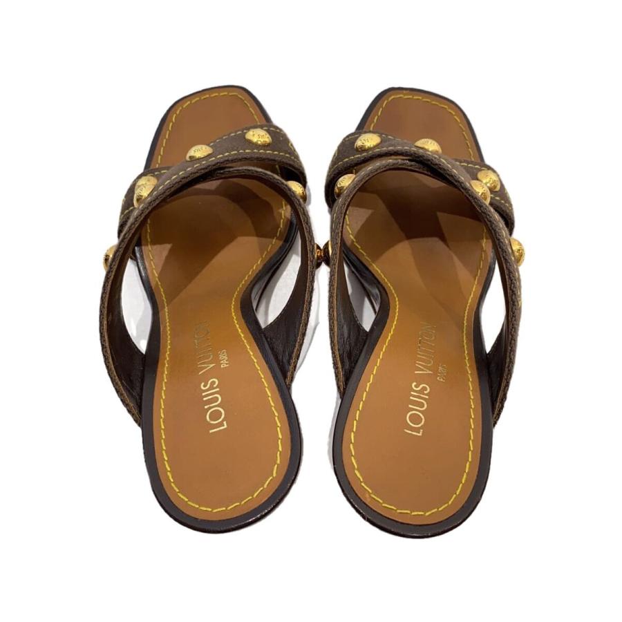 LOUIS VUITTON / サンダル/38/BRW/T18710 LOUIS VUITTON◇サンダル/38/BRW/T18710 : セカンドストリートYahoo!店