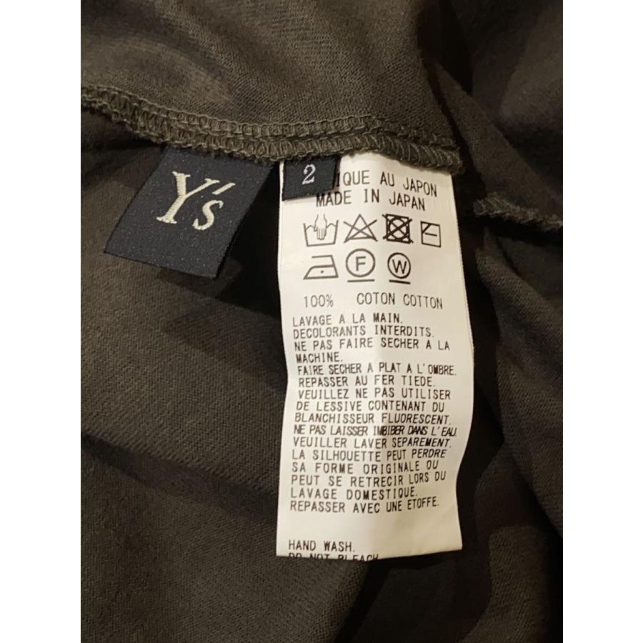 Y's◇アシンメトリー/ステッチ/半袖ワンピース/2/コットン/KHK/YG-T81-563