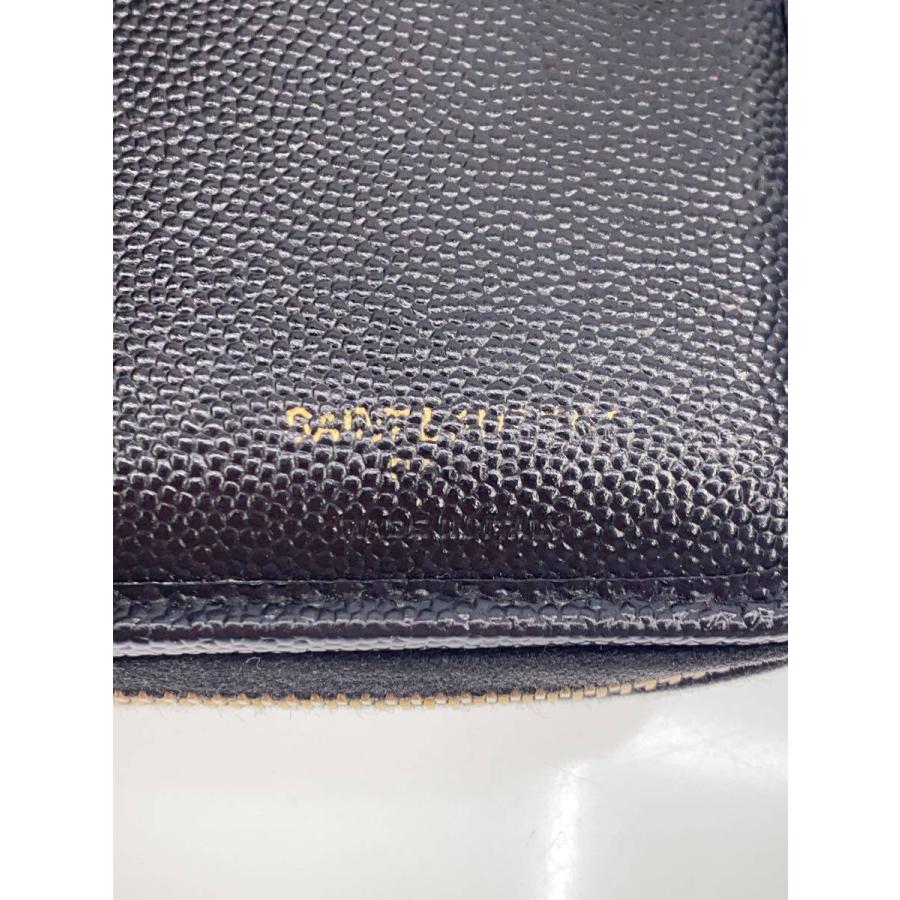 YVES SAINT LAURENT◇2つ折り財布/--/BLK/レディース/575879