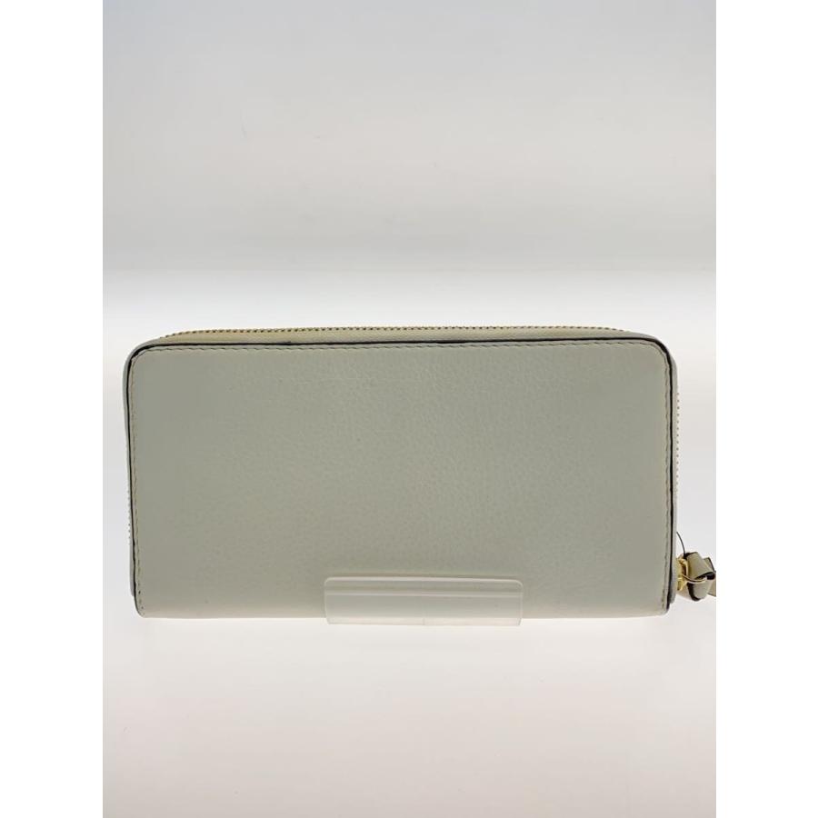 TORY BURCH◇ラウンドジップ/長財布/レザー/WHT/レディース : セカンド