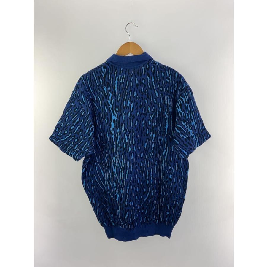 WACKO MARIA◇ポロシャツ/L/コットン/NVY/レオパード/25SS-WMK-KN23 