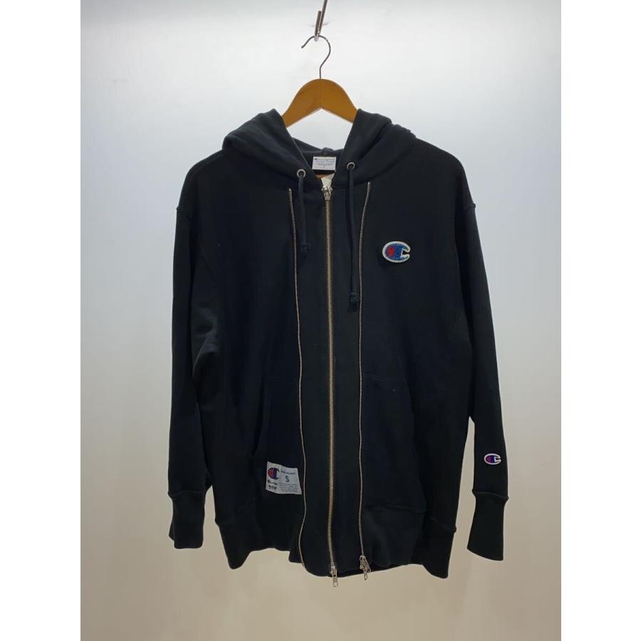 UNDERCOVER◇×Champion/ジップパーカー/S/コットン/BLK/C8-B107