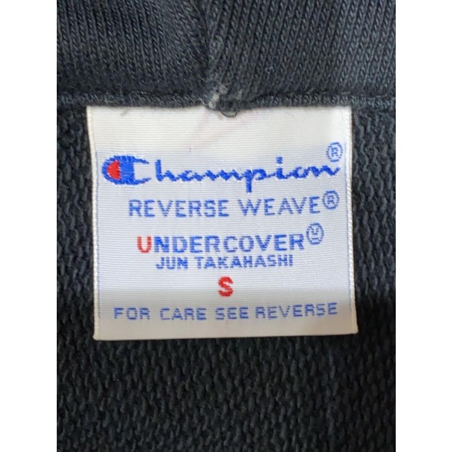 UNDERCOVER◇×Champion/ジップパーカー/S/コットン/BLK/C8-B107
