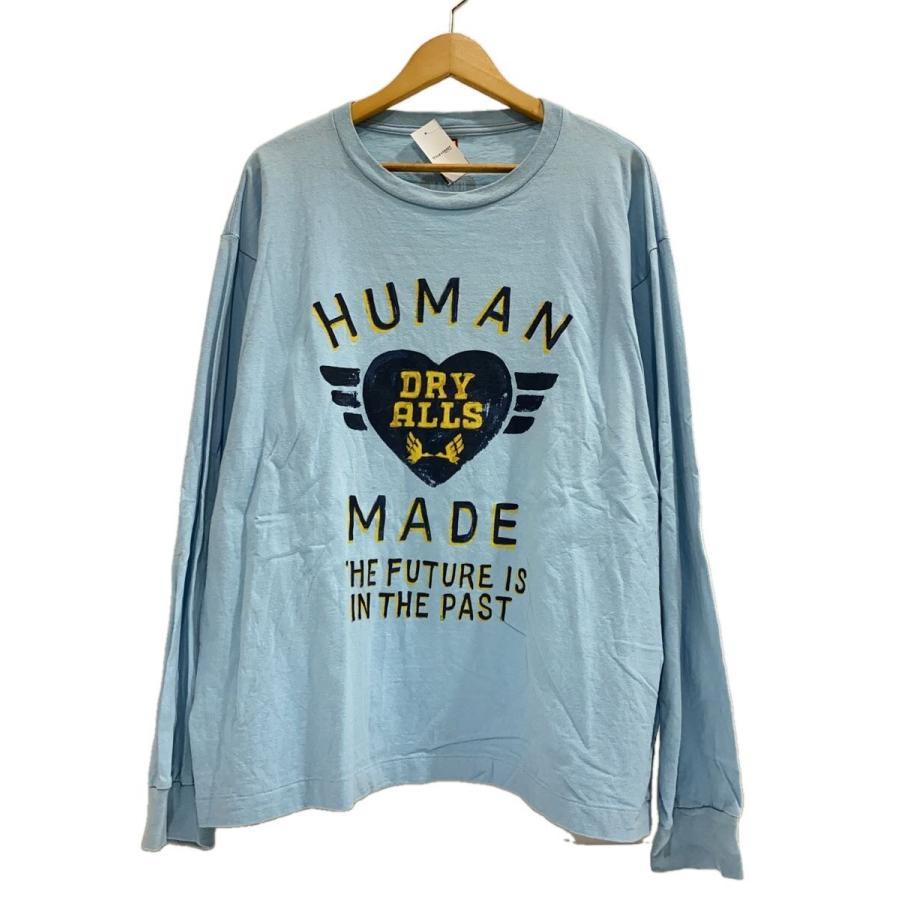 HUMAN MADE◇長袖Tシャツ/XXL/コットン/BLU/プリント/hm28cs034