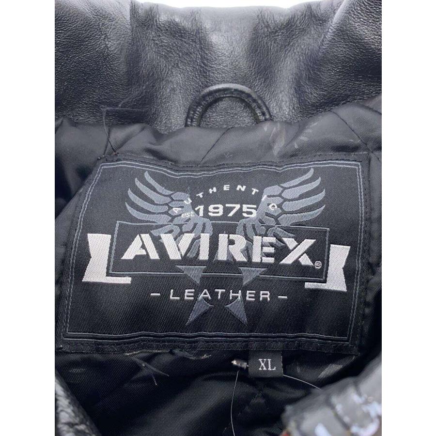 AVIREX◇アヴィレックス/レザージャケット・ブルゾン/XL/レザー/レッド