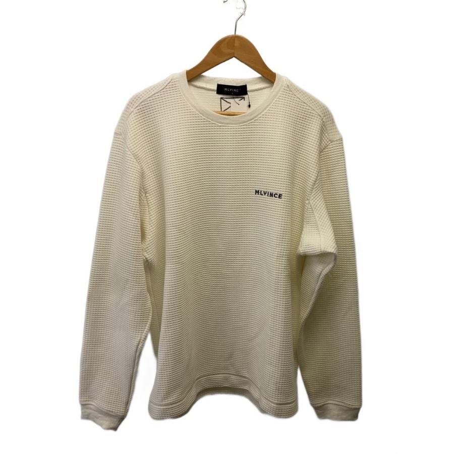 MLVINCE◇PLAIN THERMAL/長袖Tシャツ/L/ポリエステル/WHT : セカンド