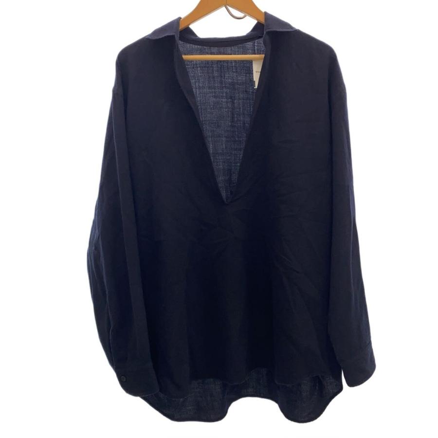 COMOLI◇COMOLI コモリ/ウールビエラスキッパーシャツ/W03-02008 