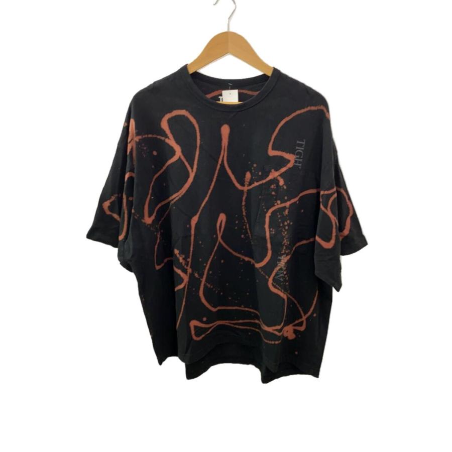 TIGHTBOOTH PRODUCTION◇22SS/BLEACH T-SHIRT/L/コットン/BLK/ブリーチ 