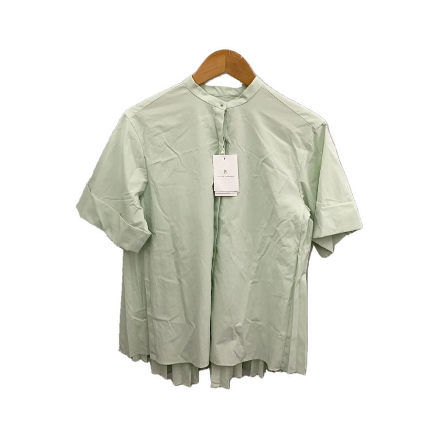 UNITED ARROWS◇24SS/バックプリーツ五分袖ブラウス/36/ポリエステル 