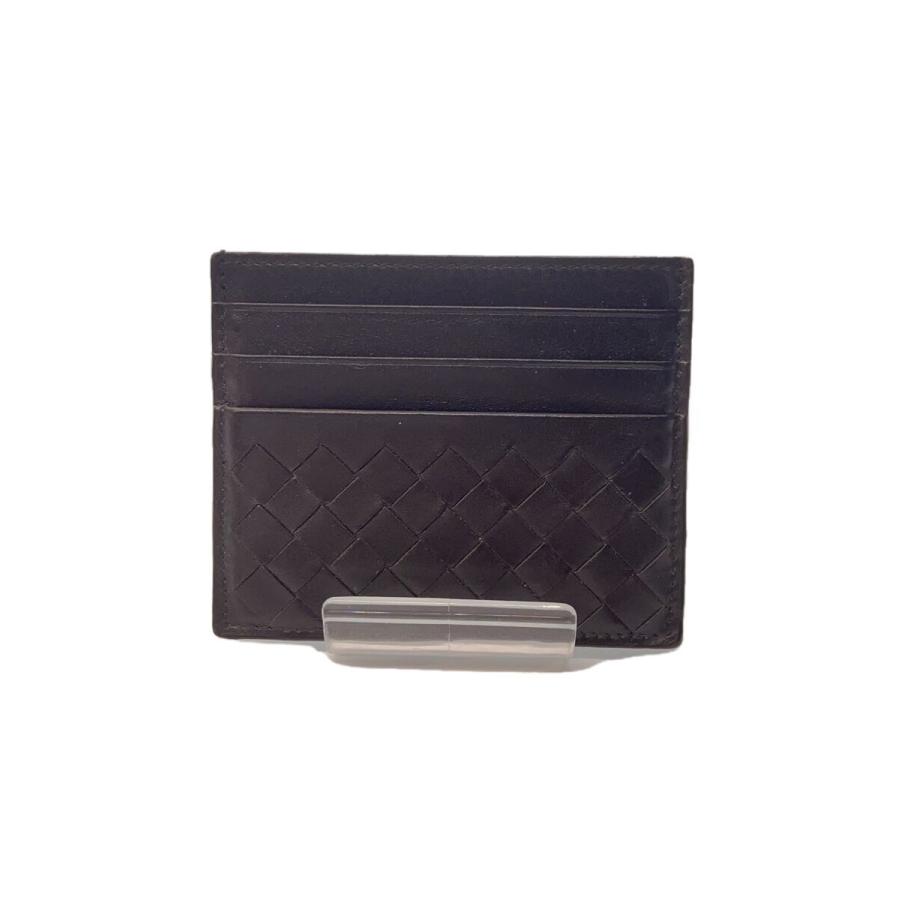 BOTTEGA VENETA◇イントレチャート/ピッコロカードケース/レザー/BRW