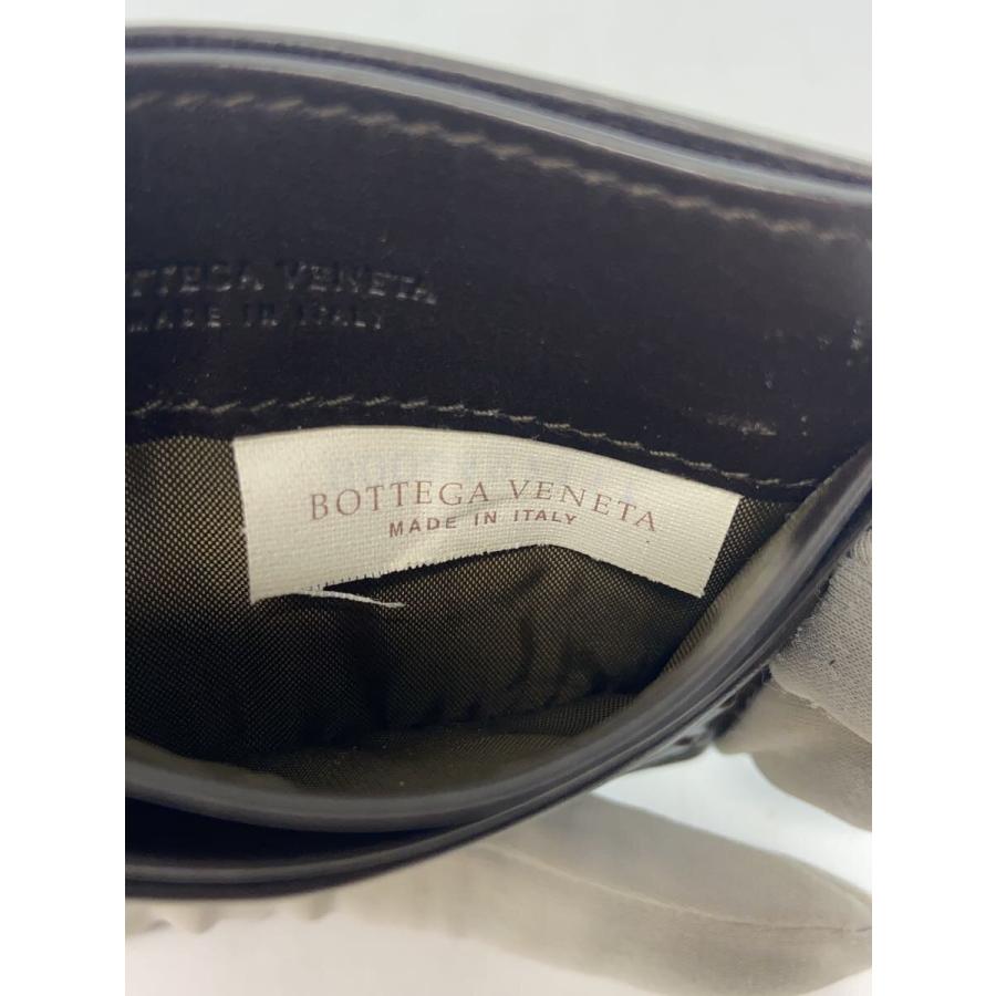 BOTTEGA VENETA◇イントレチャート/ピッコロカードケース/レザー/BRW