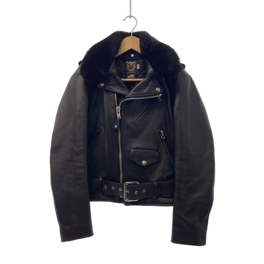 Schott ワンスターダブルライダースジャケット Schott◇ワンスター/ダブルライダースジャケット/32/牛革/BLK/7007