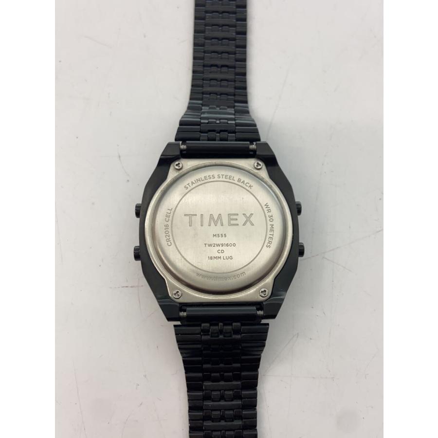 TIMEX◇クォーツ腕時計/デジタル/ステンレス/BLK/BLK/T80/TW2W91600