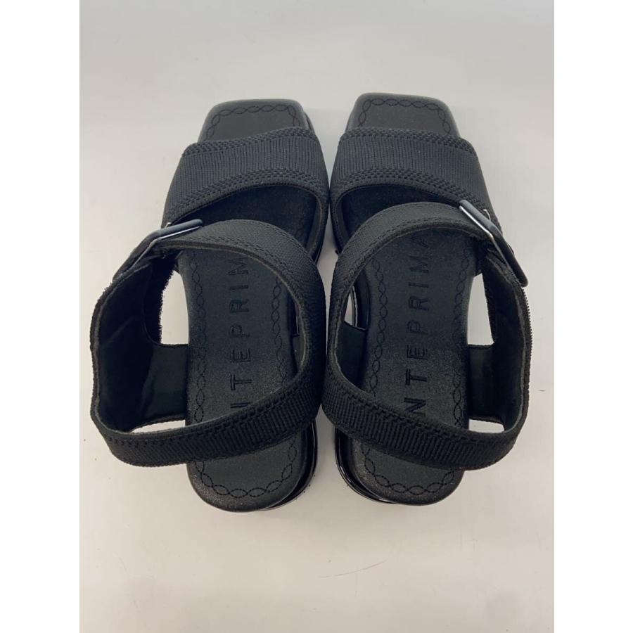 〈美品〉ANTEPRIMA【24.5】クロスニット プラットフォームサンダル 黒 ANTEPRIMA◇アンクルニットストラッププラットフォームサンダル/M/BLK