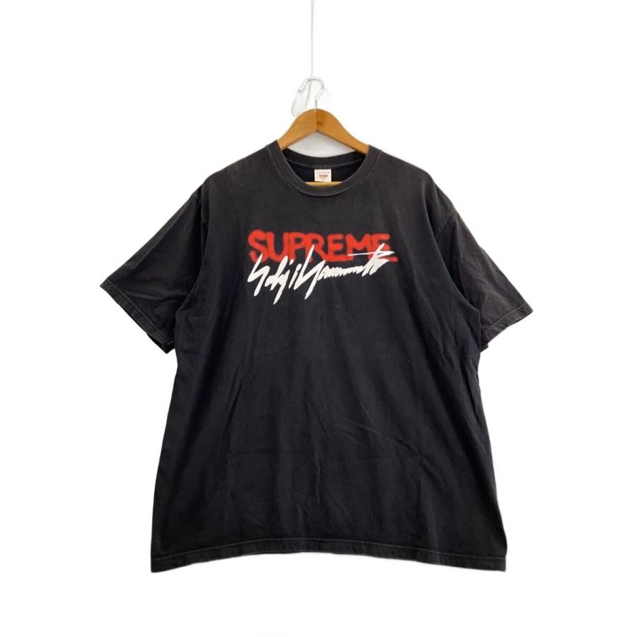 Supreme◇色褪せ有/20FW/Yohji Yamamoto Logo Tee/Tシャツ/XL/コットン