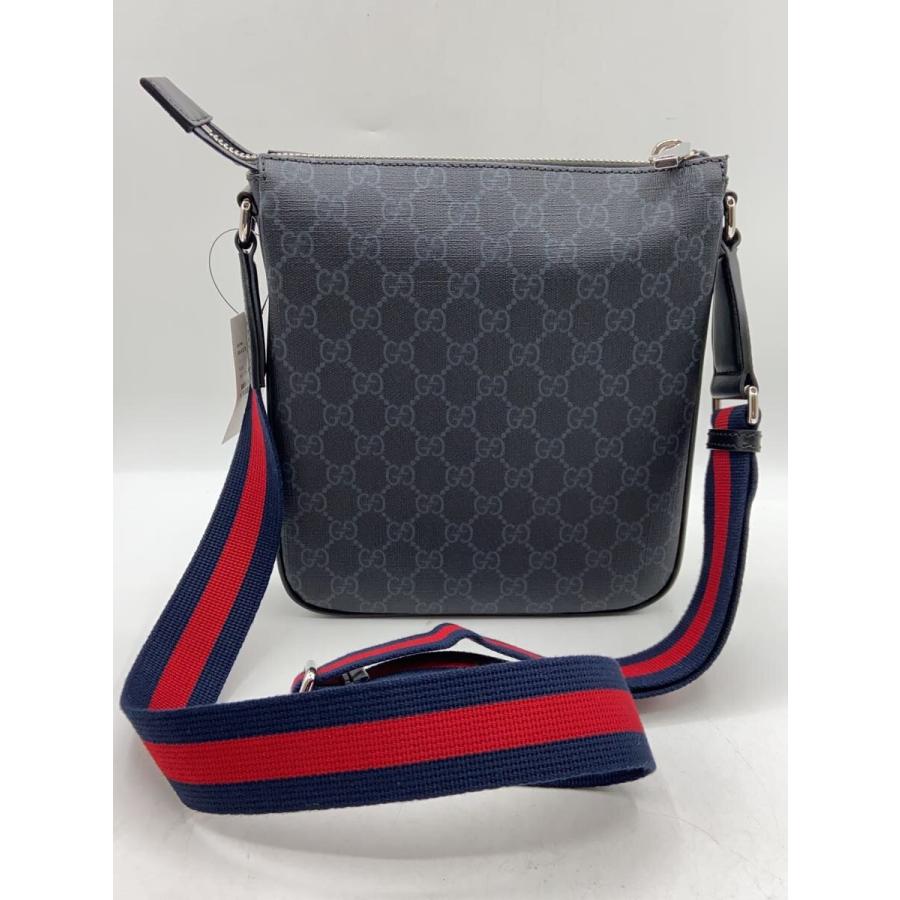 GUCCI◇CGブラック/スモールメッセンジャー/ショルダーバッグ/レザー