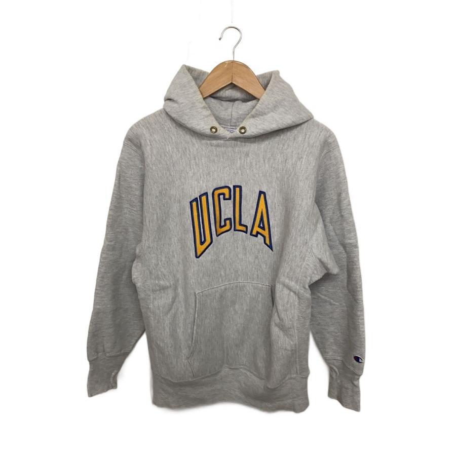 90s Champion Reverse Weave パーカー Champion◇90s/パーカー/REVERSE WEAVE/刺繍タグ/L/コットン/GRY/UCLA
