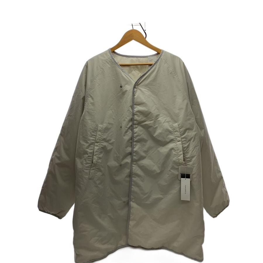 nanamica◇Reversible Down Coat/コート/XL/ポリエステル/WHT/SUBF267