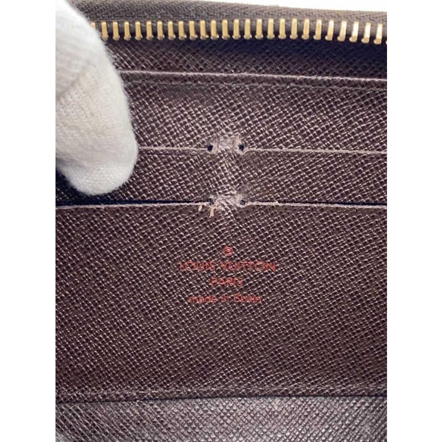 LOUIS VUITTON◇1)ジッピー・ウォレット_ダミエ・エベヌ/PVC/BRW