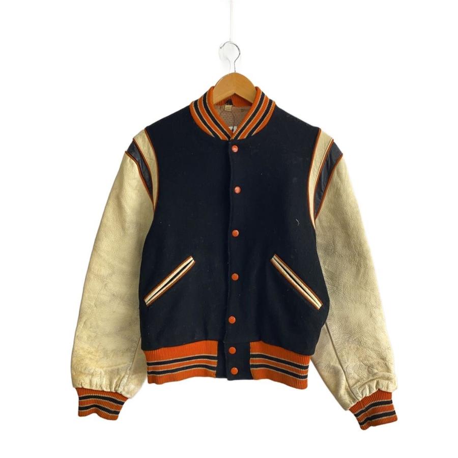 60s 70s BUTWIN ウール　スタジャン BUTWIN◇60-70s/スタジャン/38/レザー切替 : セカンドストリートYahoo