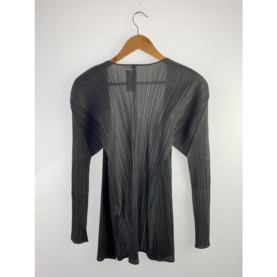 PLEATS PLEASE ISSEY MIYAKE◇カーディガン(薄手)/3/ポリエステル/GRY 