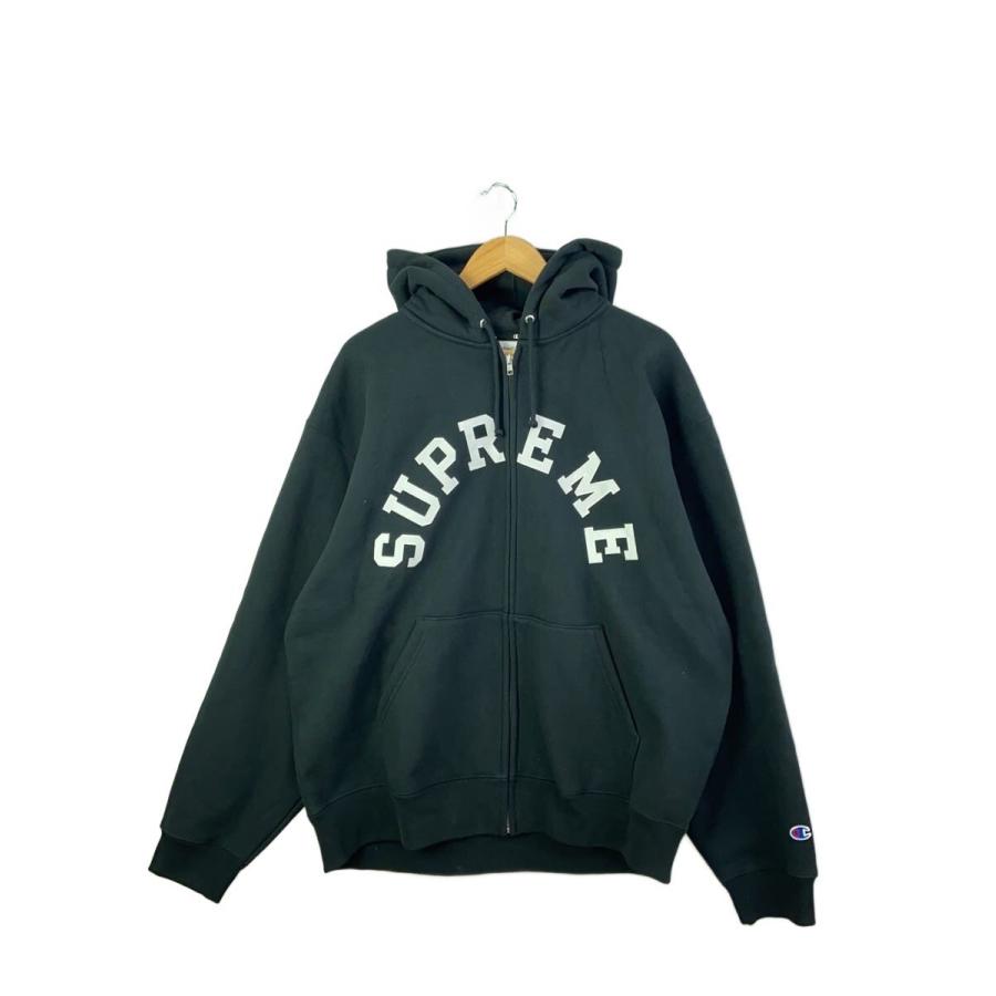 Supreme◇24SS/Champion Zip Up Hooded Sweatshirt/XXL/コットン/BLK