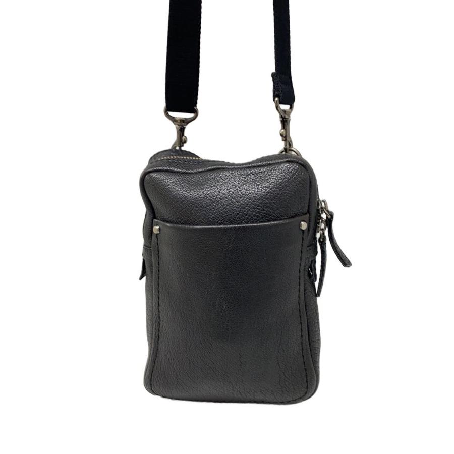土屋鞄　メンズブラックレザー　ショルダーバッグ 土屋鞄◇ショルダーバッグ/レザー/BLK : セカンドストリートYahoo!店