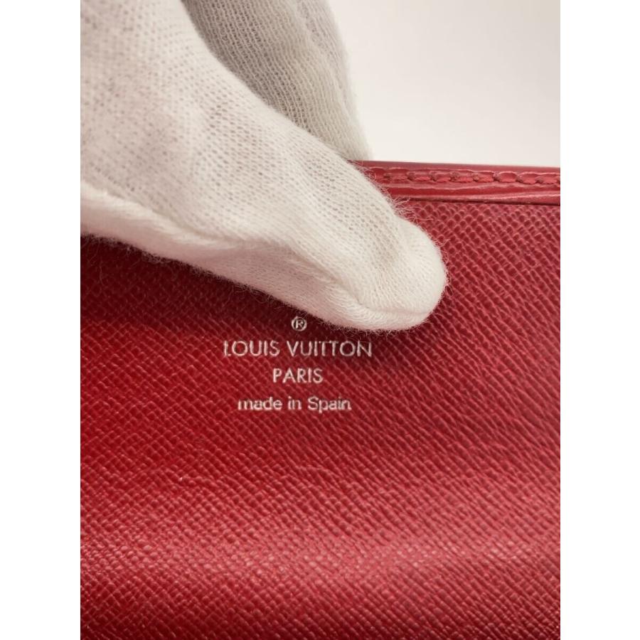 LOUIS VUITTON◇ポルト・フォイユ・サラ_エピ_RED/レザー/RED