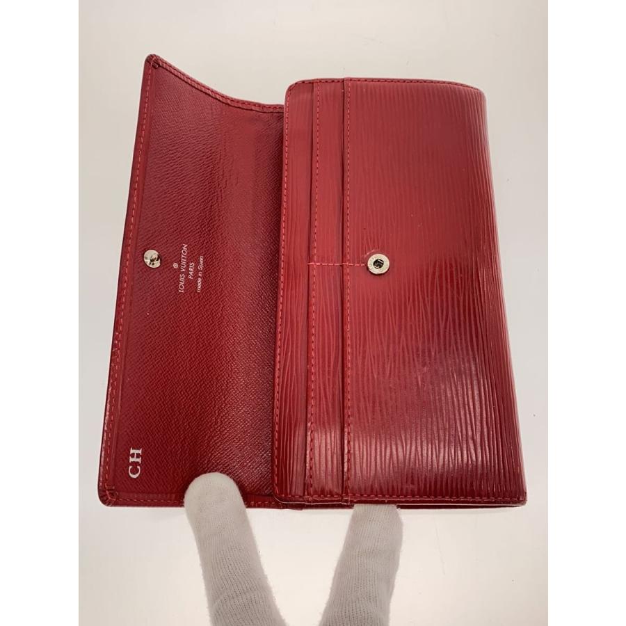LOUIS VUITTON◇ポルト・フォイユ・サラ_エピ_RED/レザー/RED