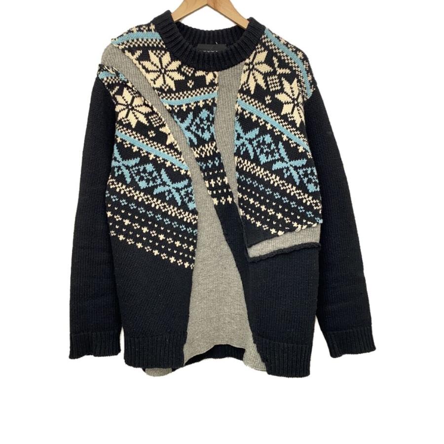 YUKI HASHIMOTO◇ニット・セーター(厚手)/44/ウール/BLK/222-01-0501