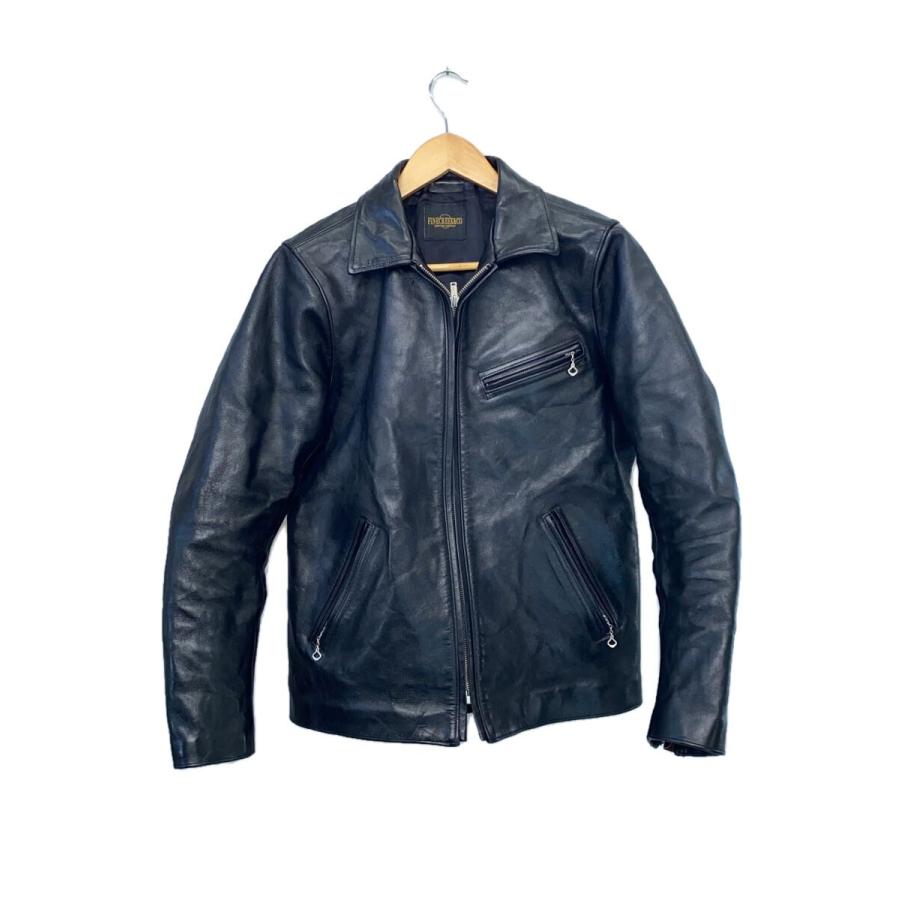 FINE CREEK LEATHERS シングルライダースジャケット BUD38 FINE CREEK LEATHERS◇シングルライダースジャケット/38/馬革/BLK