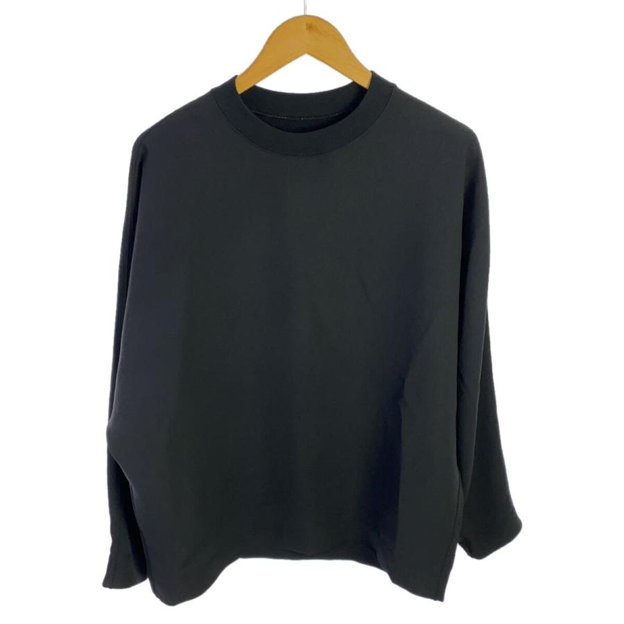 UNITED ARROWS & SONS◇長袖Tシャツ/M/ポリエステル/BLK/無地/5512-299